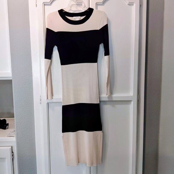 Striped Sweater Dress - Picture 1 of 4